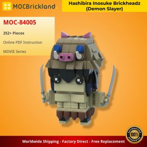 Mocbrickland Moc 84005 Hashibira Inosuke Brickheadz (demon Slayer)
