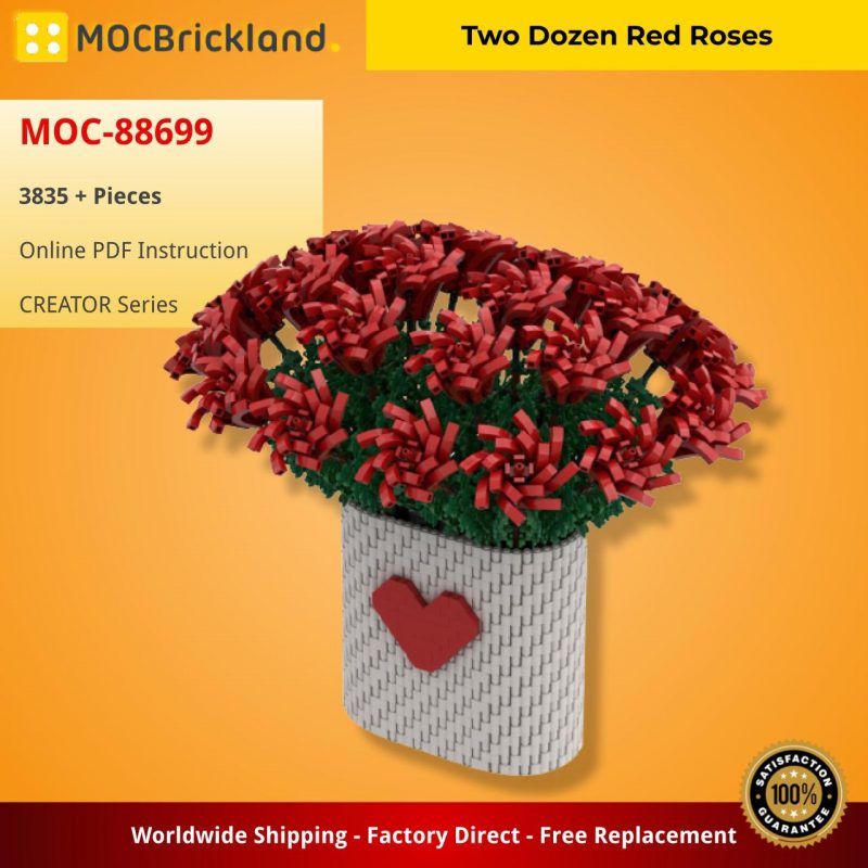 MOCBRICKLAND MOC-88699 Two Dozen Red Roses