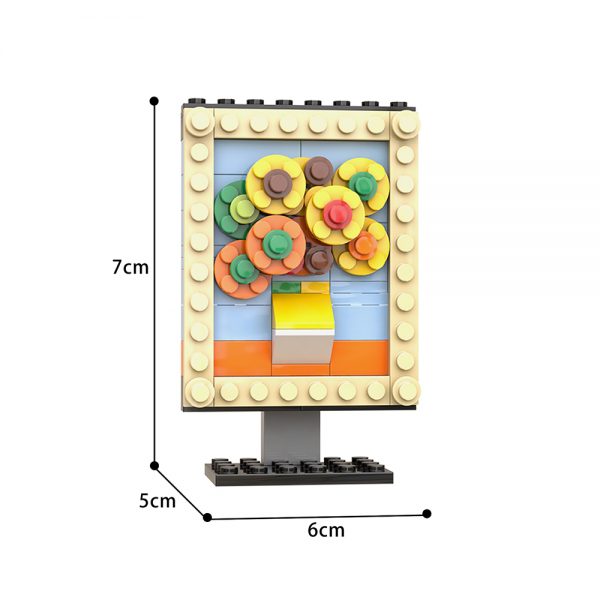 Mocbrickland Moc 89836 Famous Painting Sunflower (3)