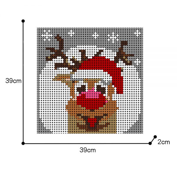 Mocbrickland Moc 89842 Christmas Reindeer Pixel Art (3)