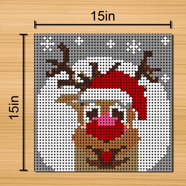 Mocbrickland Moc 89842 Christmas Reindeer Pixel Art (5)