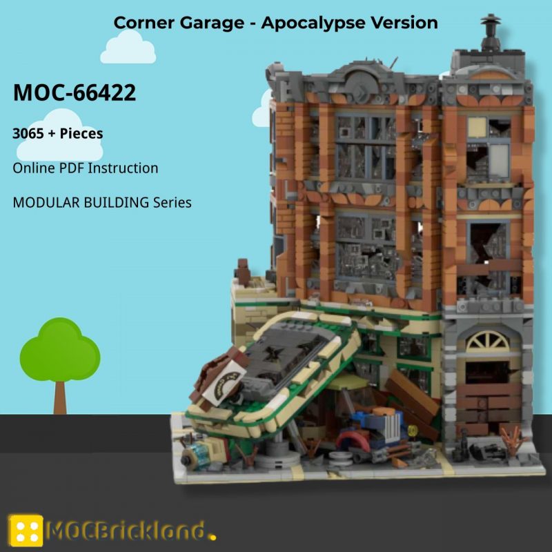 MOCBRICKLAND MOC-66422 Corner Garage – Apocalypse Version