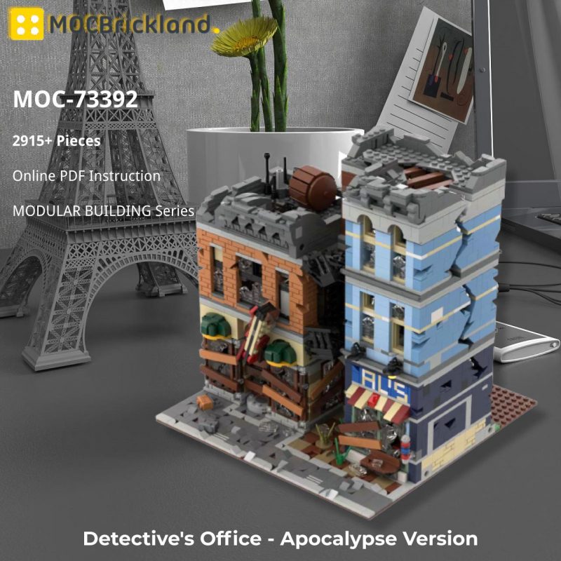 MOCBRICKLAND MOC-73392 Detective’s Office – Apocalypse Version