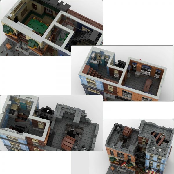 Modular Building Moc 73392 Detective's Office Apocalypse Version By Sugarbricks Mocbrickland (7)