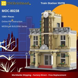Modular Building Moc 80238 Train Station 10278 By Legoartisan Mocbrickland (4)
