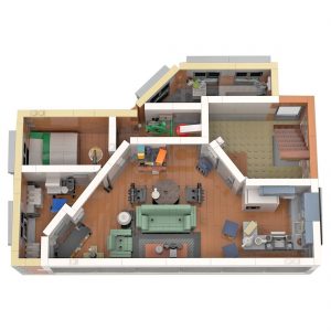 Modular Building Moc 83817 Seinfeld Apartment By Legoartisan Mocbrickland (2)