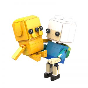 Movie Moc 71483 Adventure Time Finn & Jake Block Head Figures Mocbrickland (1)