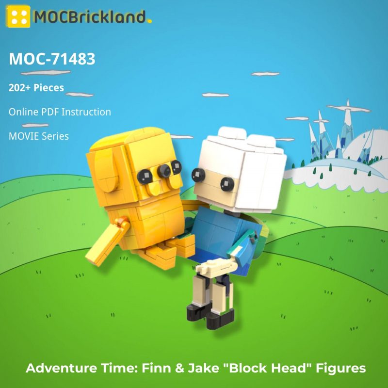 MOCBRICKLAND MOC-71483 Adventure Time: Finn & Jake “Block Head” Figures