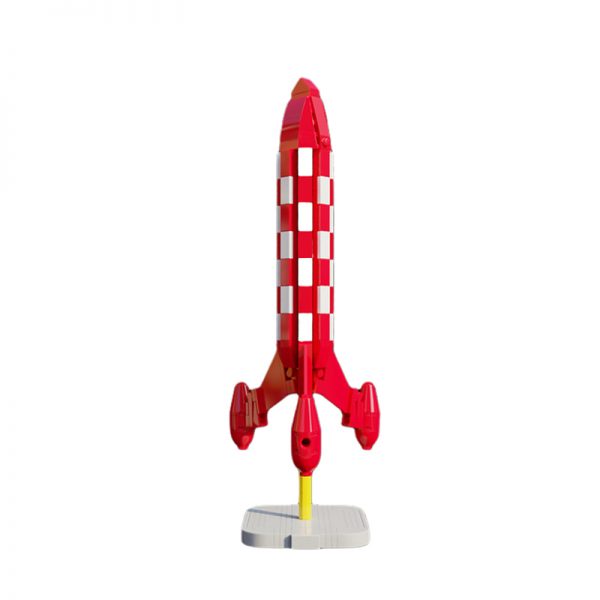 Space Moc 39001 Tintin Moon Rocket Mocbrickland (1)
