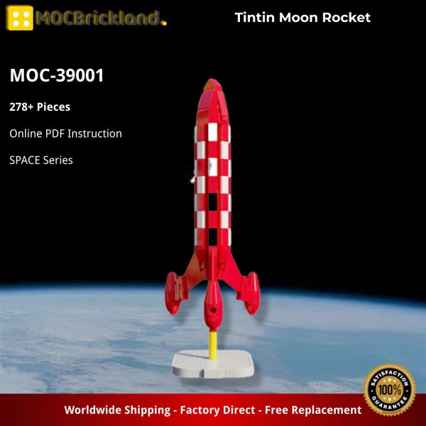 Space Moc 39001 Tintin Moon Rocket Mocbrickland