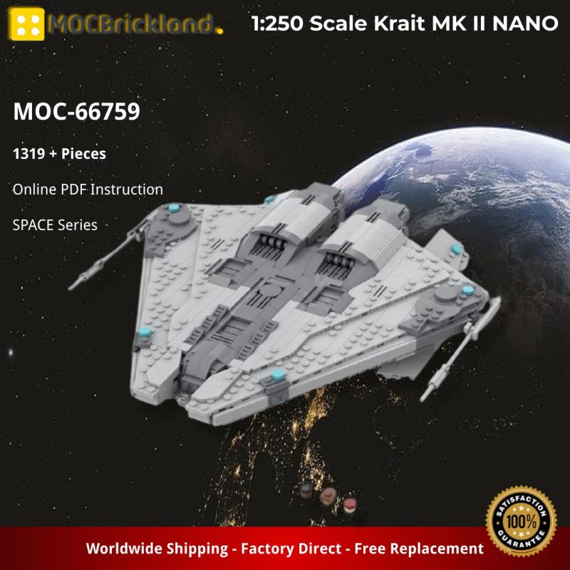 MOCBRICKLAND MOC-66759 1:250 Scale Krait MK II NANO