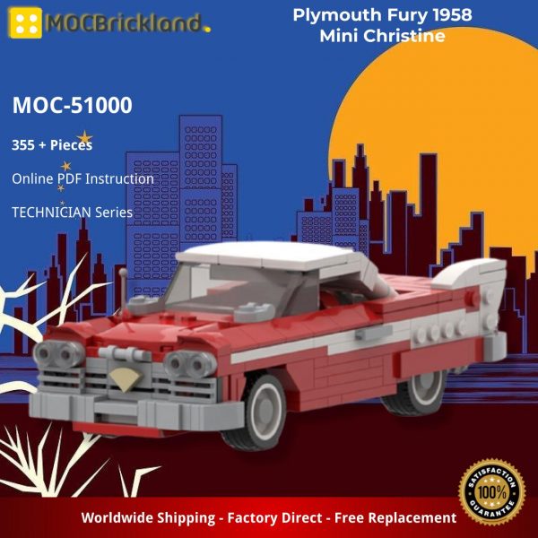 Technician Moc 51000 Plymouth Fury 1958 Mini Christine By Angrybrickspl Mocbrickland (3)