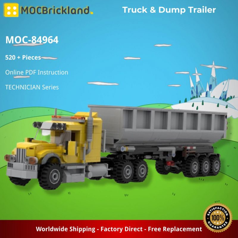MOCBRICKLAND MOC-84964 Truck & Dump Trailer