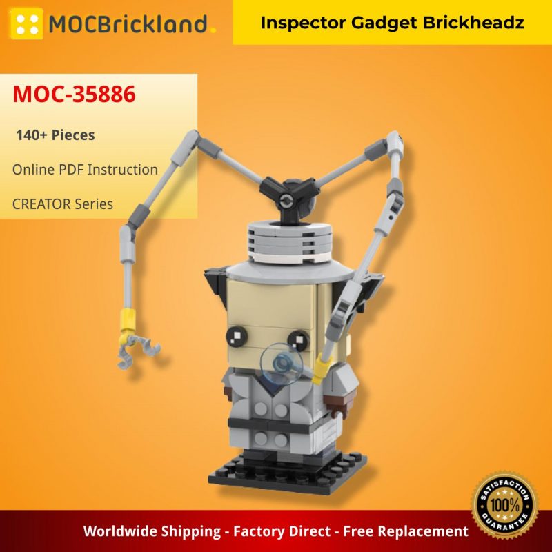 MOCBRICKLAND MOC-35886 Inspector Gadget Brickheadz