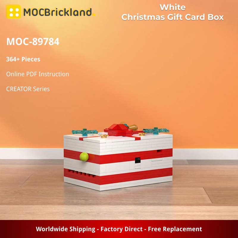MOCBRICKLAND MOC-89784 White Christmas Gift Card Box