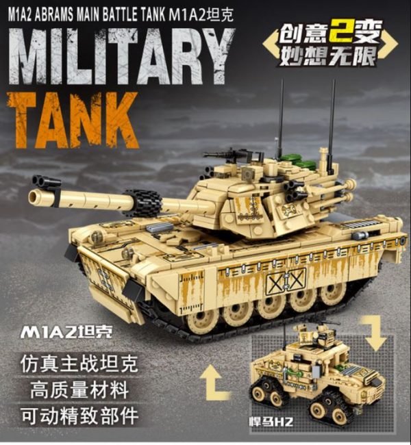 Military Le Yi 66002 M1a2 Abrams Main Battle Tank (1)