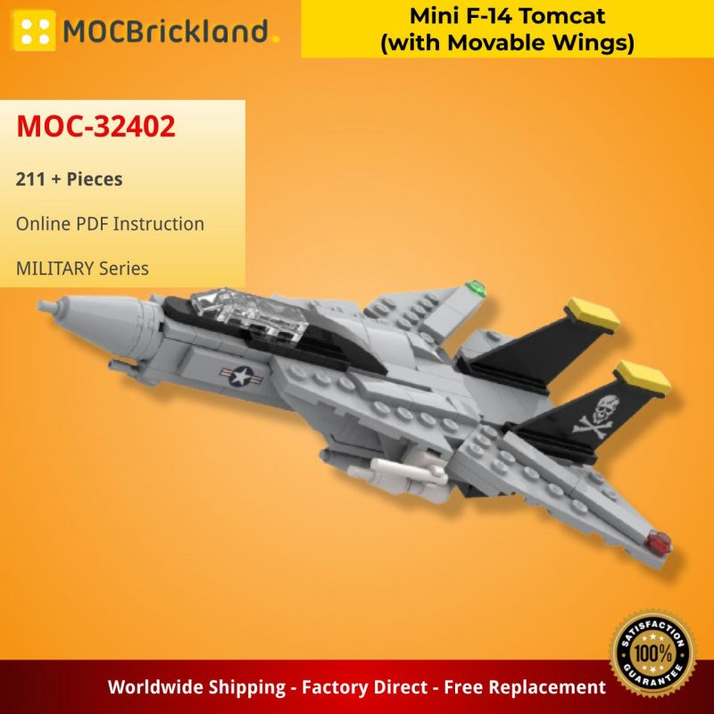MOCBRICKLAND MOC-32402 Mini F-14 Tomcat (with Movable Wings)