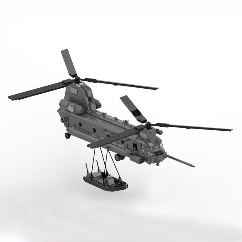 MOCBRICKLAND MOC-37497 Boeing MH-47 G Special Ops Chinook 1:33 Minifig Scale