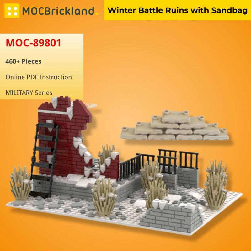 MOCBRICKLAND MOC-89801 Winter Battle Ruins with Sandbag