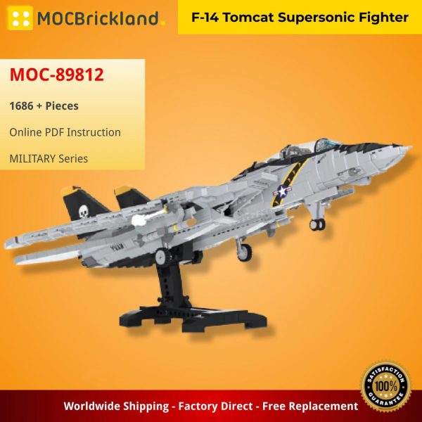 Military Moc 89812 F 14 Tomcat Supersonic Fighter Mocbrickland (2)