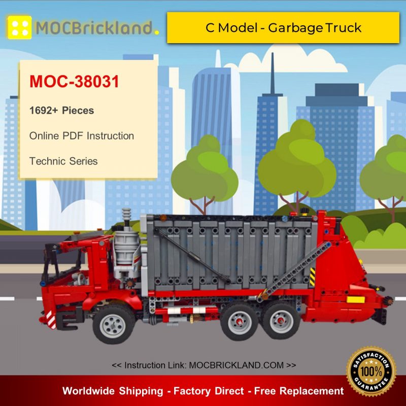 MOCBRICKLAND MOC-38031 42098 C Model – Garbage Truck