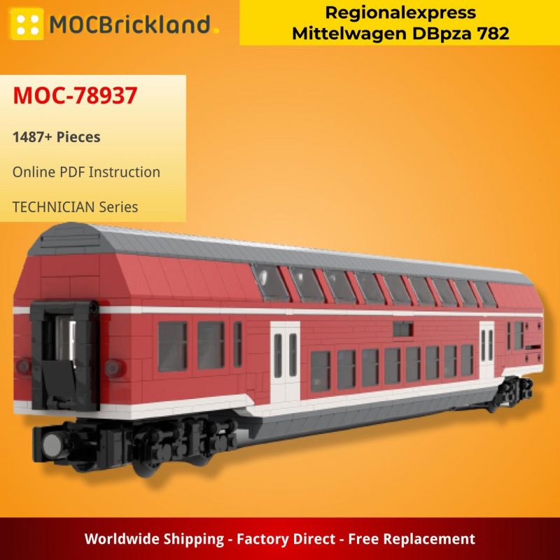 MOCBRICKLAND MOC-78937 Regionalexpress Mittelwagen DBpza 782