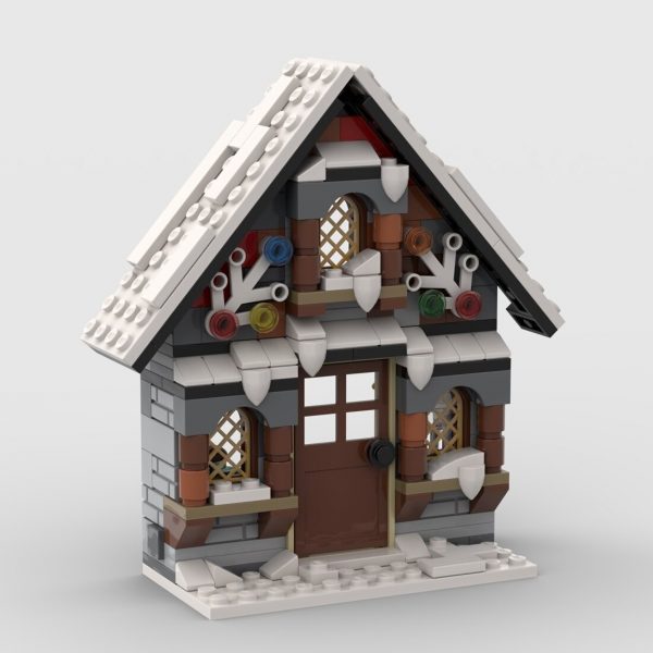 Modular Building Moc 58700 79497 Winter Christmas House Mocbrickland (3)