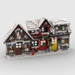 Modular Building Moc 58700 79497 Winter Christmas House Mocbrickland (5)