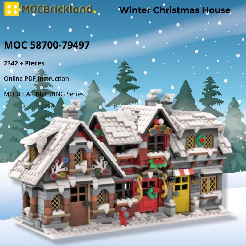 MOCBRICKLAND MOC 58700-79497 Winter Christmas House