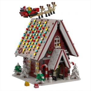 Modular Building Moc 89798 Christmas Snow House Mocbrickland (1)