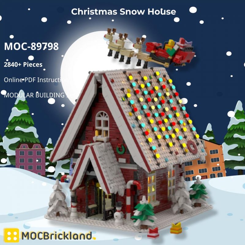 MOCBRICKLAND MOC-89798 Christmas Snow House