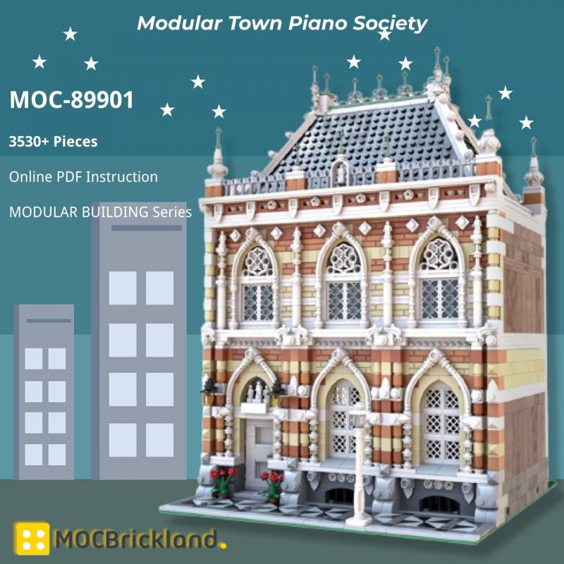 MOCBRICKLAND MOC-89901 Modular Town Piano Society