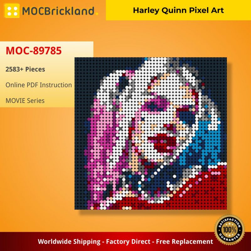 MOCBRICKLAND MOC-89785 Harley Quinn Pixel Art