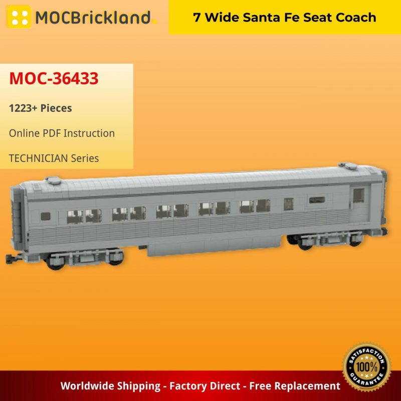 MOCBRICKLAND MOC-36433 7 Wide Santa Fe Seat Coach