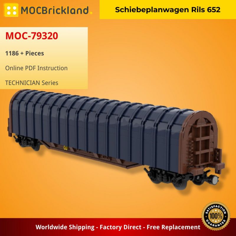 MOCBRICKLAND MOC-79320 Schiebeplanwagen Rils 652