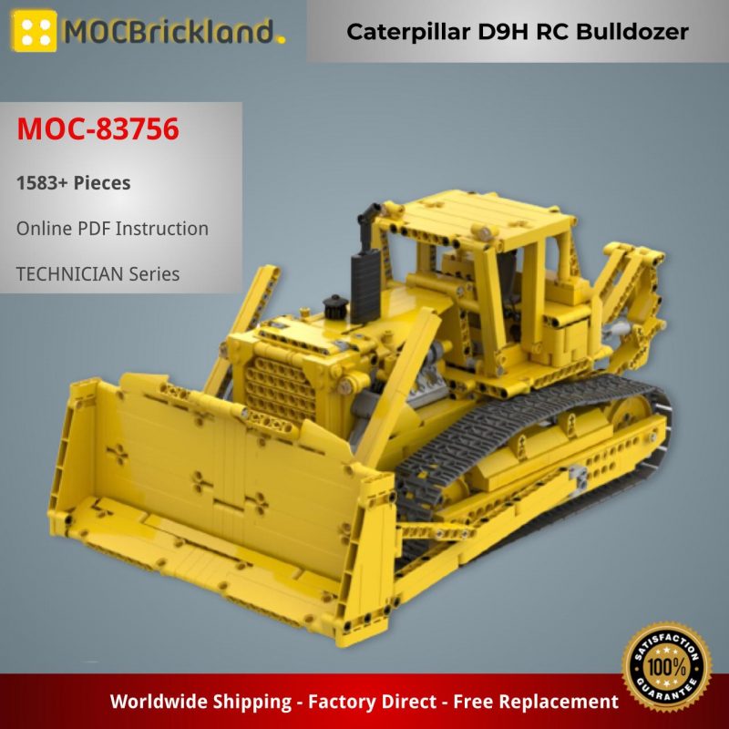 MOCBRICKLAND MOC-83756 Caterpillar D9H RC Bulldozer