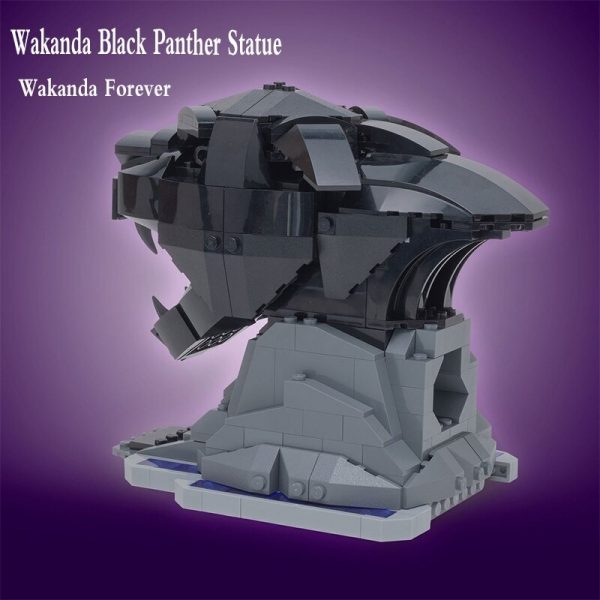 Creator Moc 89765 Black Panther Wakanda Statue Mocbrickland (2)