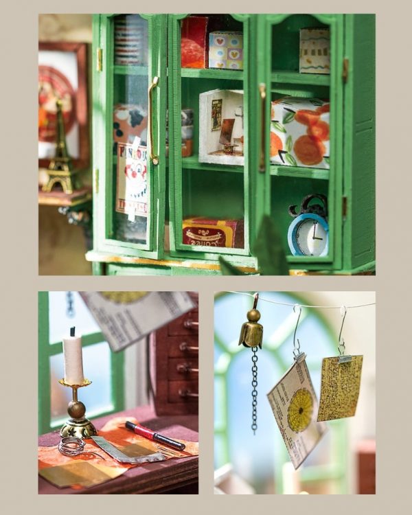 Creator Robotime Dgm07 Dgm09 Diy Wooden Miniature Dollhouse (11)