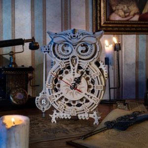 Creator Robotime Lk503 Owl Clock (1)