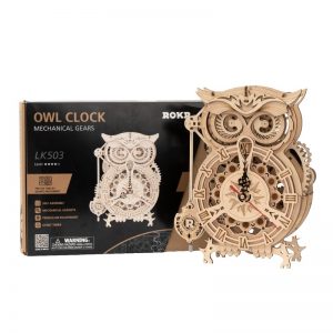 Creator Robotime Lk503 Owl Clock (3)