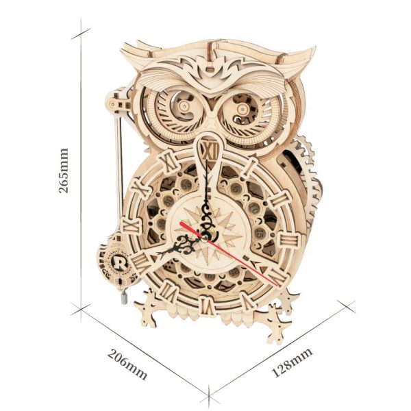 Creator Robotime Lk503 Owl Clock (4)