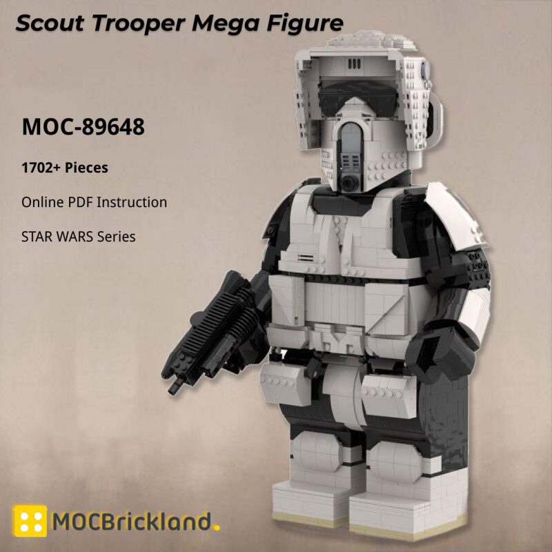 MOCBRICKLAND MOC-89648 Scout Trooper Mega Figure