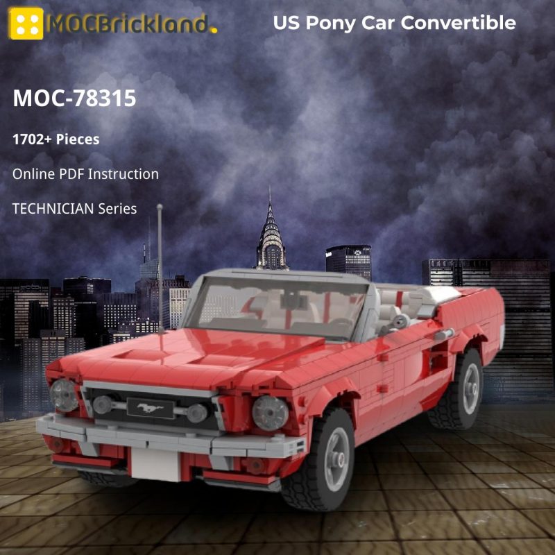 MOCBRICKLAND MOC-78315 US Pony Car Convertible