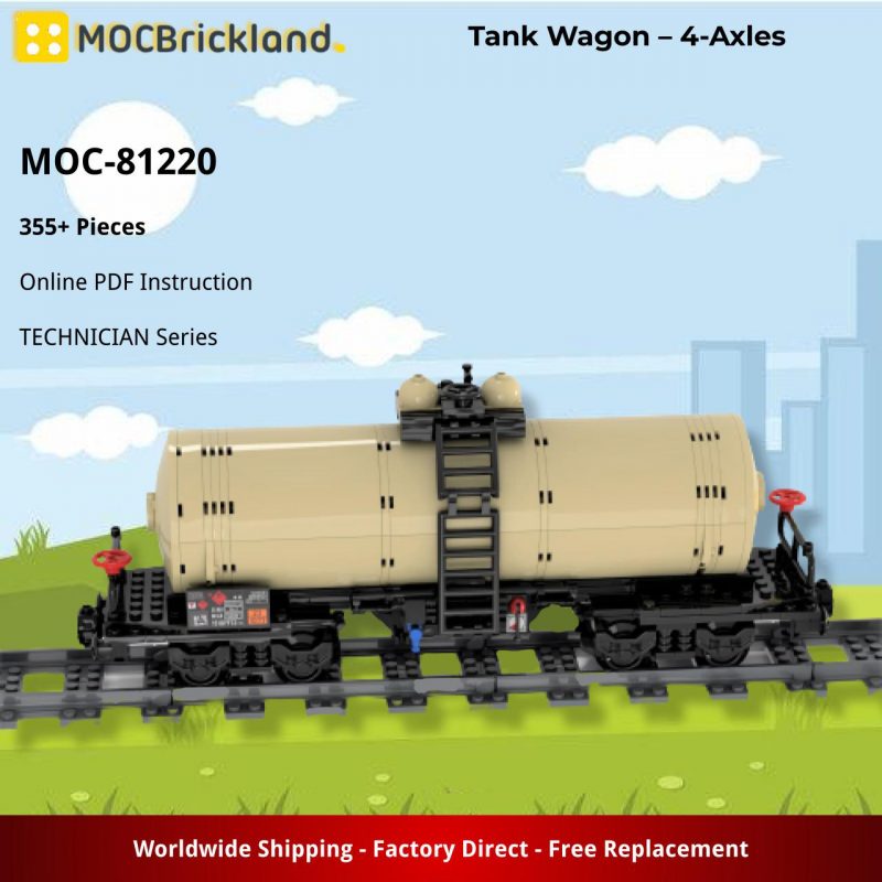 MOCBRICKLAND MOC-81220 Tank Wagon – 4-Axles