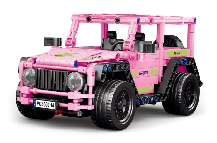 AchKo 60014 Pink Off-Road Vehicle Pull Back Car