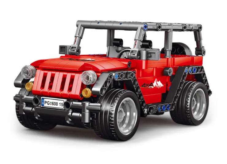 AchKo 60015 Red Off-Road Vehicle Pull Back Car