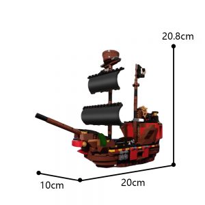 LEGO MOC Piggy Pirate Ship 2.0 by timeremembered