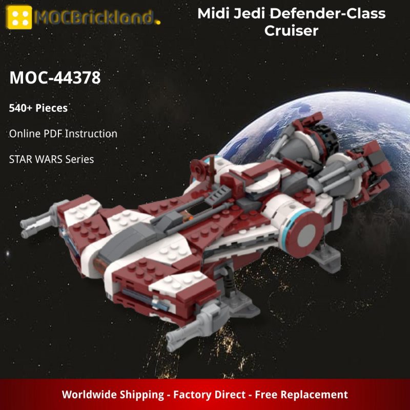 MOCBRICKLAND MOC-44378 Midi Jedi Defender-Class Cruiser