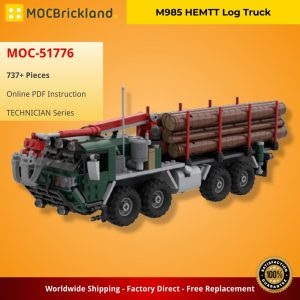 Mocbrickland Moc 51776 M985 Hemtt Log Truck (2)