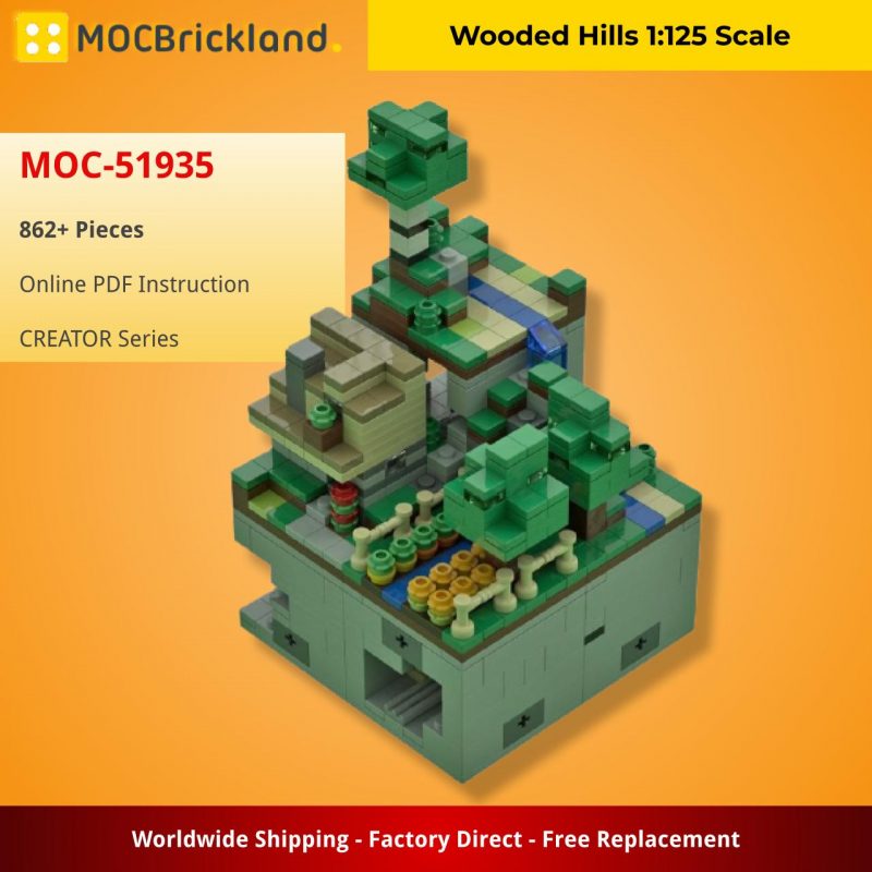 MOCBRICKLAND MOC-51935 Wooded Hills 1:125 Scale